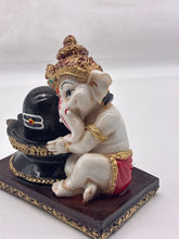 Load image into Gallery viewer, Baby Ganesh with Shivling Figurine
