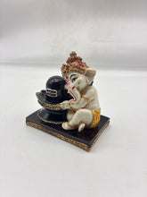 Load image into Gallery viewer, Baby Ganesh with Shivling Figurine