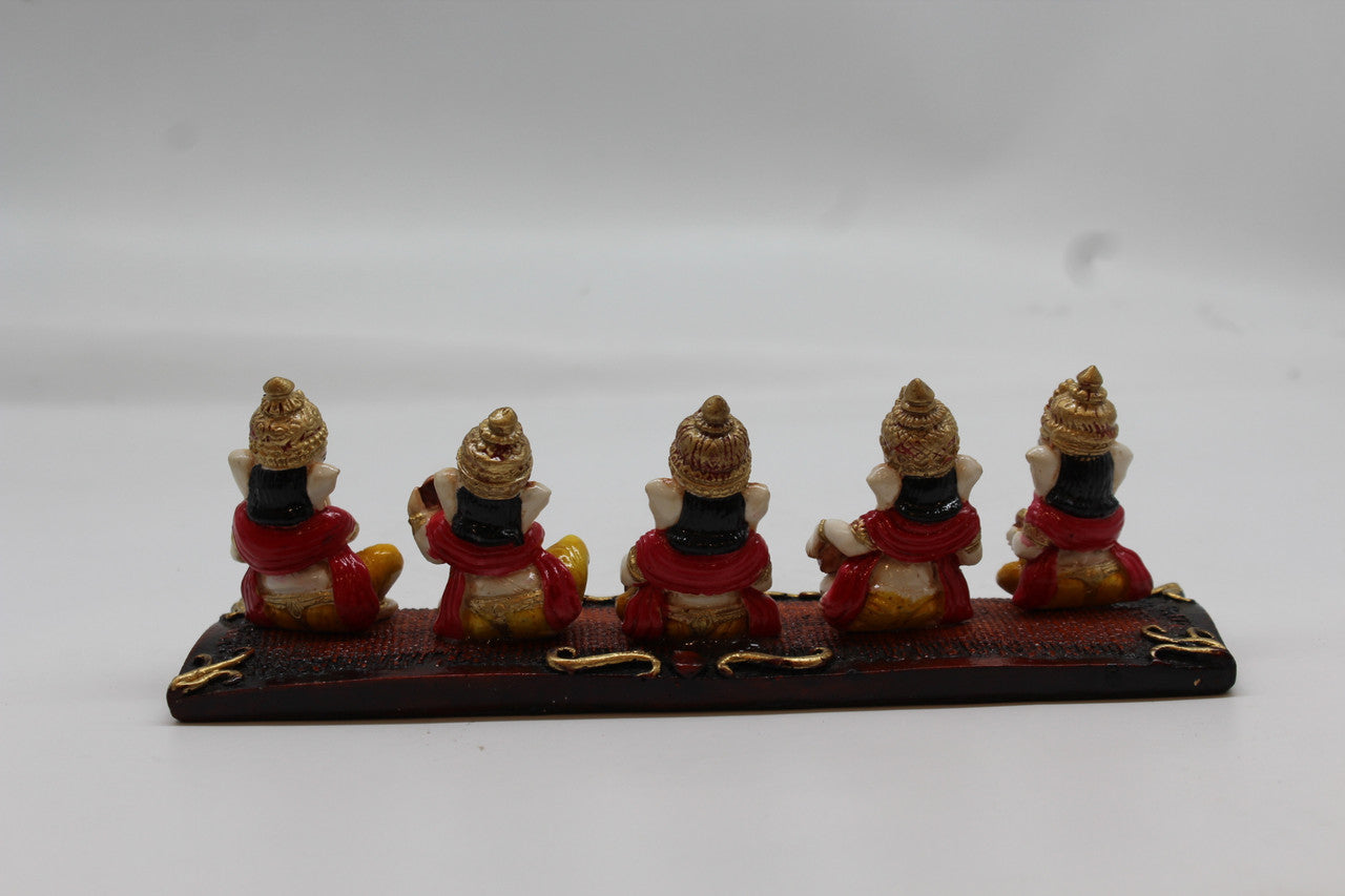 Ganesh Musical Band resin statue, 1061