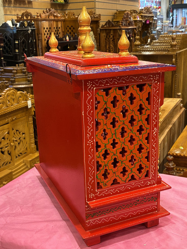 Hand-Painted Wooden Mandir - A110