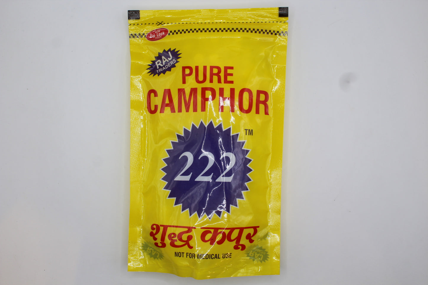 Pure camphor 250g zip-lock pouch, front