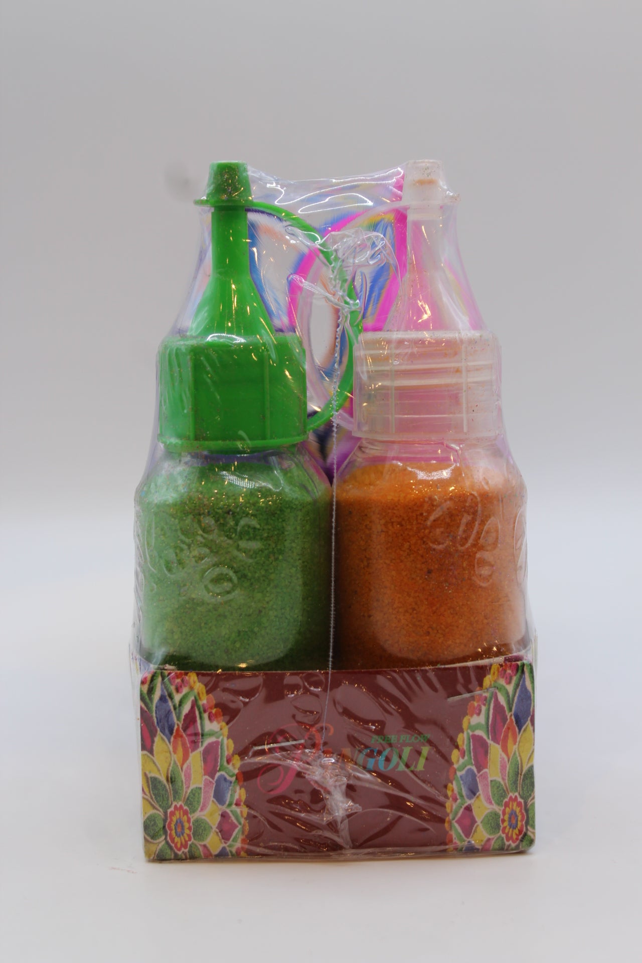 Back of the rangoli colour display tray