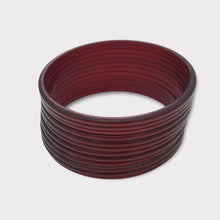 Load image into Gallery viewer, Colourful plastic Bangle Collection Modern Style Pretty Attractive Look Textured Colour Wrist Filler Indian Bollywood Thin Designer Jewellery Bracelets for Women. Set of 12.