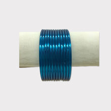 Load image into Gallery viewer, Colourful plastic Bangle Collection Modern Style Pretty Attractive Look Textured Colour Wrist Filler Indian Bollywood Thin Designer Jewellery Bracelets for Women. Set of 12.