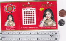 Load image into Gallery viewer, Coloured Bindi round Forehead Tika, Face Jewels Body Art Bollywood Bindis Self Adhesive Stickers Clinically Tested Safe for Skin - Size 3 to Size 10