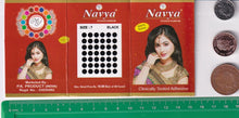 Load image into Gallery viewer, Coloured Bindi round Forehead Tika, Face Jewels Body Art Bollywood Bindis Self Adhesive Stickers Clinically Tested Safe for Skin - Size 3 to Size 10