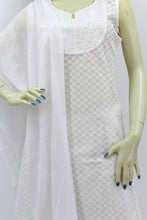 Load image into Gallery viewer, Women's Salwar Kamiz Suit Chikankari White Ladies Kurti and Pant Set