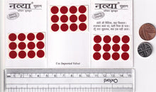 Load image into Gallery viewer, Coloured Bindi round Forehead Tika, Face Jewels Body Art Bollywood Bindis Self Adhesive Stickers Clinically Tested Safe for Skin - Size 3 to Size 10