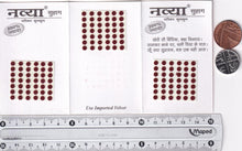 Load image into Gallery viewer, Coloured Bindi round Forehead Tika, Face Jewels Body Art Bollywood Bindis Self Adhesive Stickers Clinically Tested Safe for Skin - Size 3 to Size 10