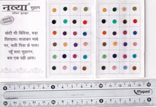 Load image into Gallery viewer, Coloured Bindi round Forehead Tika, Face Jewels Body Art Bollywood Bindis Self Adhesive Stickers Clinically Tested Safe for Skin - Size 3 to Size 10