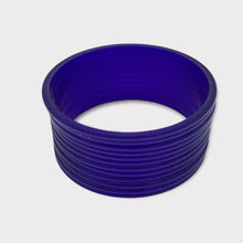 Load image into Gallery viewer, Colourful plastic Bangle Collection Modern Style Pretty Attractive Look Textured Colour Wrist Filler Indian Bollywood Thin Designer Jewellery Bracelets for Women. Set of 12.