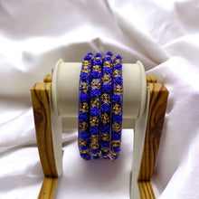 Load image into Gallery viewer, Indian Plastic Bangles Set 4-Stone&Flower Work Women Girl Wedding Special Bangle