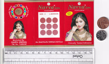 Load image into Gallery viewer, Coloured Bindi round Forehead Tika, Face Jewels Body Art Bollywood Bindis Self Adhesive Stickers Clinically Tested Safe for Skin - Size 3 to Size 10