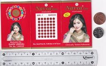 Load image into Gallery viewer, Coloured Bindi round Forehead Tika, Face Jewels Body Art Bollywood Bindis Self Adhesive Stickers Clinically Tested Safe for Skin - Size 3 to Size 10