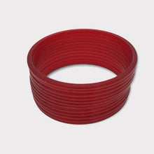 Load image into Gallery viewer, Colourful plastic Bangle Collection Modern Style Pretty Attractive Look Textured Colour Wrist Filler Indian Bollywood Thin Designer Jewellery Bracelets for Women. Set of 12.