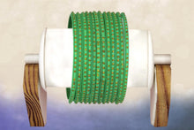 Load image into Gallery viewer, Indian Glass Bangles Set Dot Pattern Bollywood Style Wedding Favour