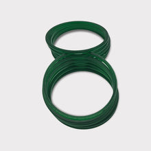 Load image into Gallery viewer, Colourful plastic Bangle Collection Modern Style Pretty Attractive Look Textured Colour Wrist Filler Indian Bollywood Thin Designer Jewellery Bracelets for Women. Set of 12.