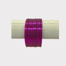 Load image into Gallery viewer, Colourful plastic Bangle Collection Modern Style Pretty Attractive Look Textured Colour Wrist Filler Indian Bollywood Thin Designer Jewellery Bracelets for Women. Set of 12.