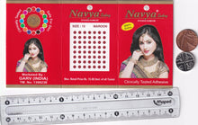 Load image into Gallery viewer, Coloured Bindi round Forehead Tika, Face Jewels Body Art Bollywood Bindis Self Adhesive Stickers Clinically Tested Safe for Skin - Size 3 to Size 10