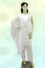 Load image into Gallery viewer, Women's Salwar Kamiz Suit Chikankari White Ladies Kurti and Pant Set