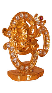 Hindu Religious Symbol Om Ganapati Idol for Home,Office(1.9cm x1.5cm x0.5cm)Gold