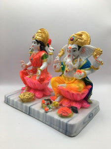 Sarswati Laxmi Hindu God Hindu God Laxmi and Sarswati fiber idolColorful