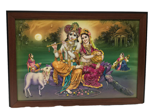 Radhekrishna Frame Radhekrishna Frame Radhekrishna Wall Frame Hanging Home Decore Multi color