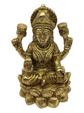 Load image into Gallery viewer, Laxmi Hindu God Hindu God laxmi fiber idol  Brass