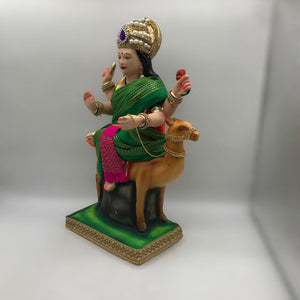 Ambe maa,Ambaji, Durga ma, Bengali Durga ma statue,idol,murti,mud idol Green