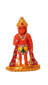 Lord Bahubali Hanuman Idol for home,car decore (2cm x 1.5cm x 0.5cm) Orange