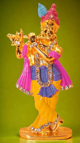 Lord Krishna,Bal gopal Statue,Temple,Office decore(3.3cm x1.5cm x0.8cm)Mixcolor