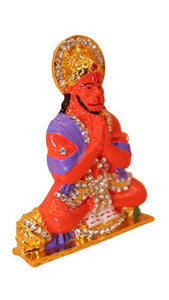 Lord Bahubali Hanuman Idol for home,car decore (3cm x 1.4cm x 0.5cm) Orange