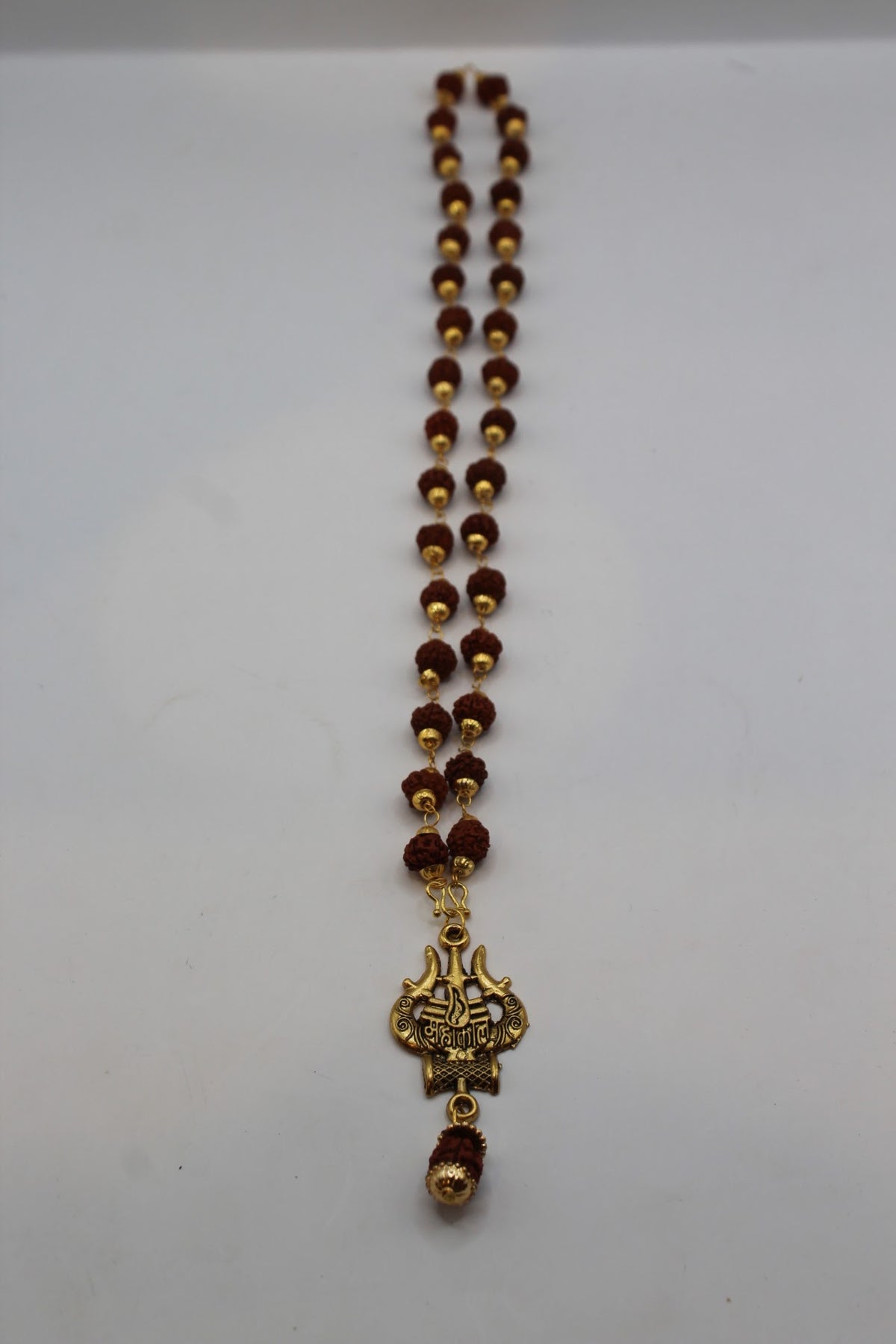 Rudraksh necklace with trishul