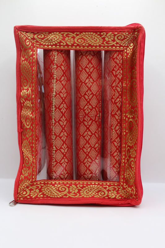 Red bangle box with 3 rolls – closed