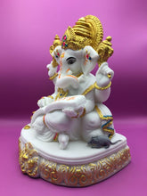 Load image into Gallery viewer, Ganesh Ganesha Ganpati Ganapati Hindu God Hindu God Ganesh fiber idol White