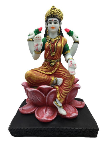 Laxmi Hindu God Hindu God laxmi fiber idol  Orange