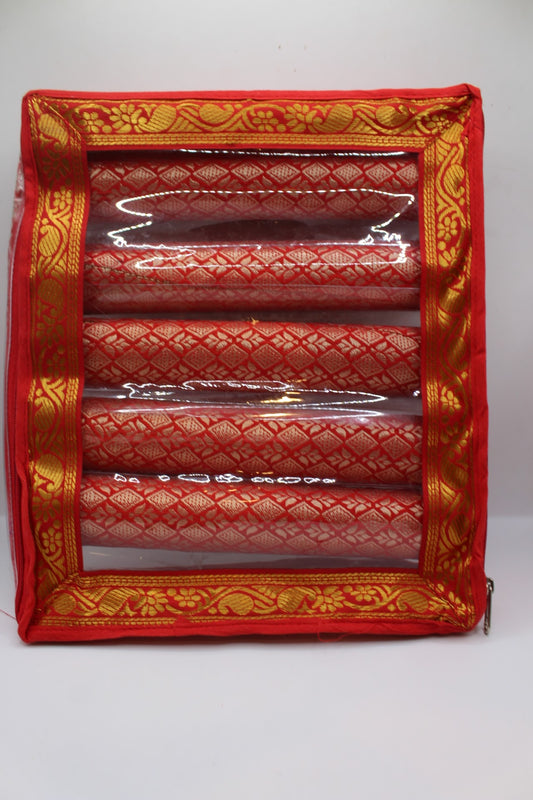 Red bangle box with 5 rolls – closed