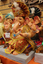 Load image into Gallery viewer, Eco-Friendly Ganesh Visarjan idol, Rust &amp; Gold, side view