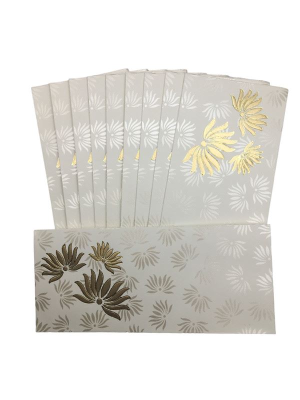 Envelopes Envelope Money holder Diwali Wedding Gift Card Pack of 10 White