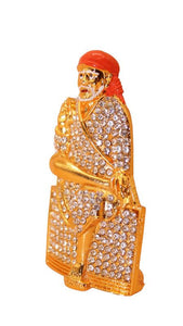 Sai Baba Statue Divine for Your Home/car Decor Gold