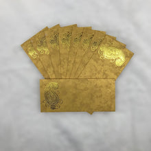 Load image into Gallery viewer, Envelopes Envelope Money holder Diwali Wedding Gift Card Pack of 10 Gold