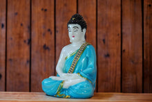 Load image into Gallery viewer, Buddha buddh buddha sitting medium Showpiece Home decore OrangeBlueBlue