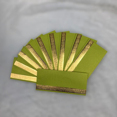 Envelopes Envelope Money holder Diwali Wedding Gift Card Pack of 10 Green