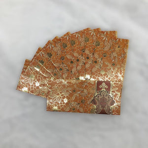 Envelopes Envelope Money holder Diwali Wedding Gift Card Pack of 10 Orange