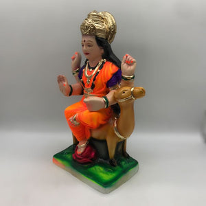 Ambe maa,Ambaji, Durga ma, Bengali Durga ma statue,idol,murti,mud idol Orange