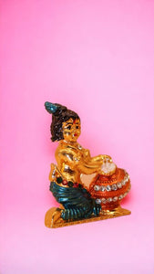 Lord Krishna,Bal gopal Statue,Temple,Office decore(1.8cm x1.5cm x0.5cm)Purple