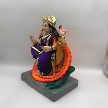 Load image into Gallery viewer, Ambe maa,Ambaji, Durga ma, Bengali Durga ma statue,idol,murti,mud idol Purple