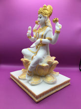 Load image into Gallery viewer, Laxmi Hindu God Hindu God laxmi fiber idol  Gold