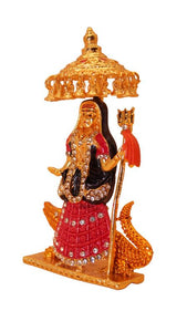 Hindu God Khodiyar Statue Idol For Home Temple Decor Gold