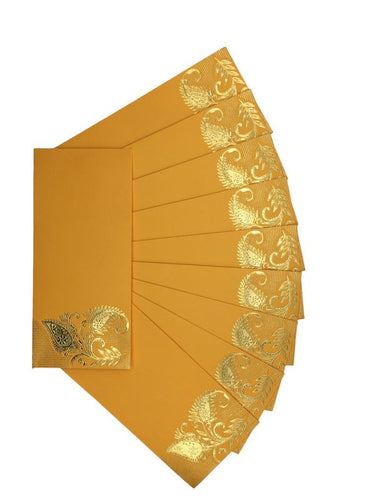 Envelopes Envelope Money holder Diwali Wedding Gift Card Pack of 10 Yellow